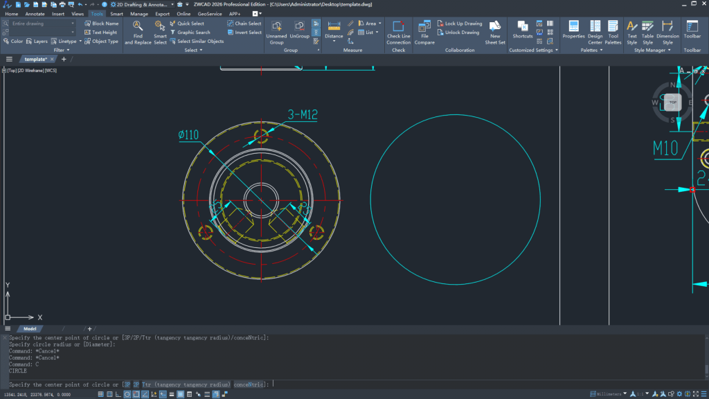Klickbare Befehlszeile